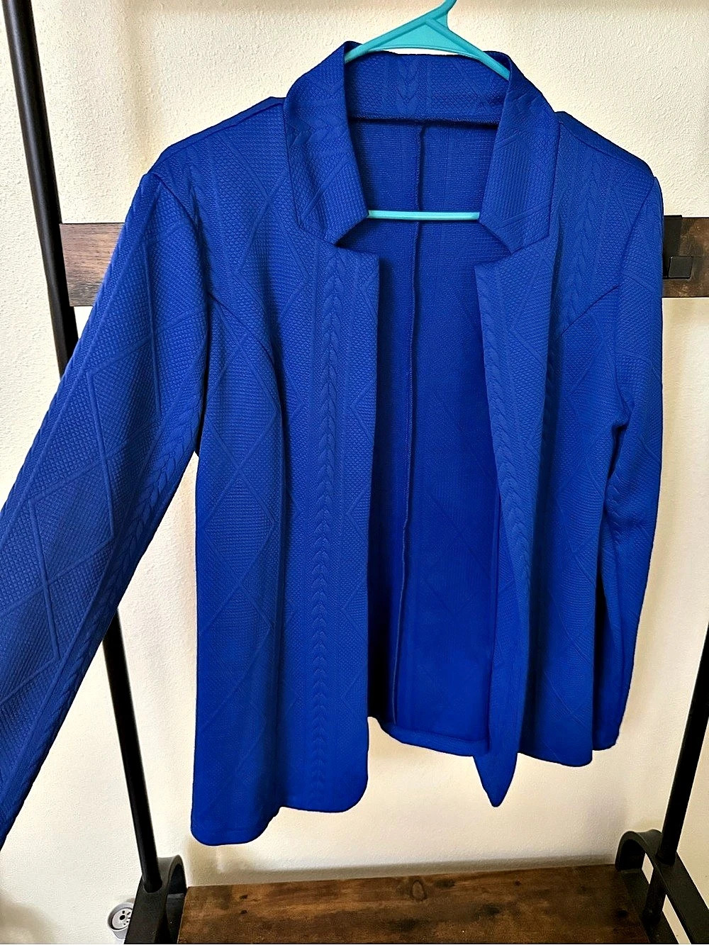 Blue Textured Jacket